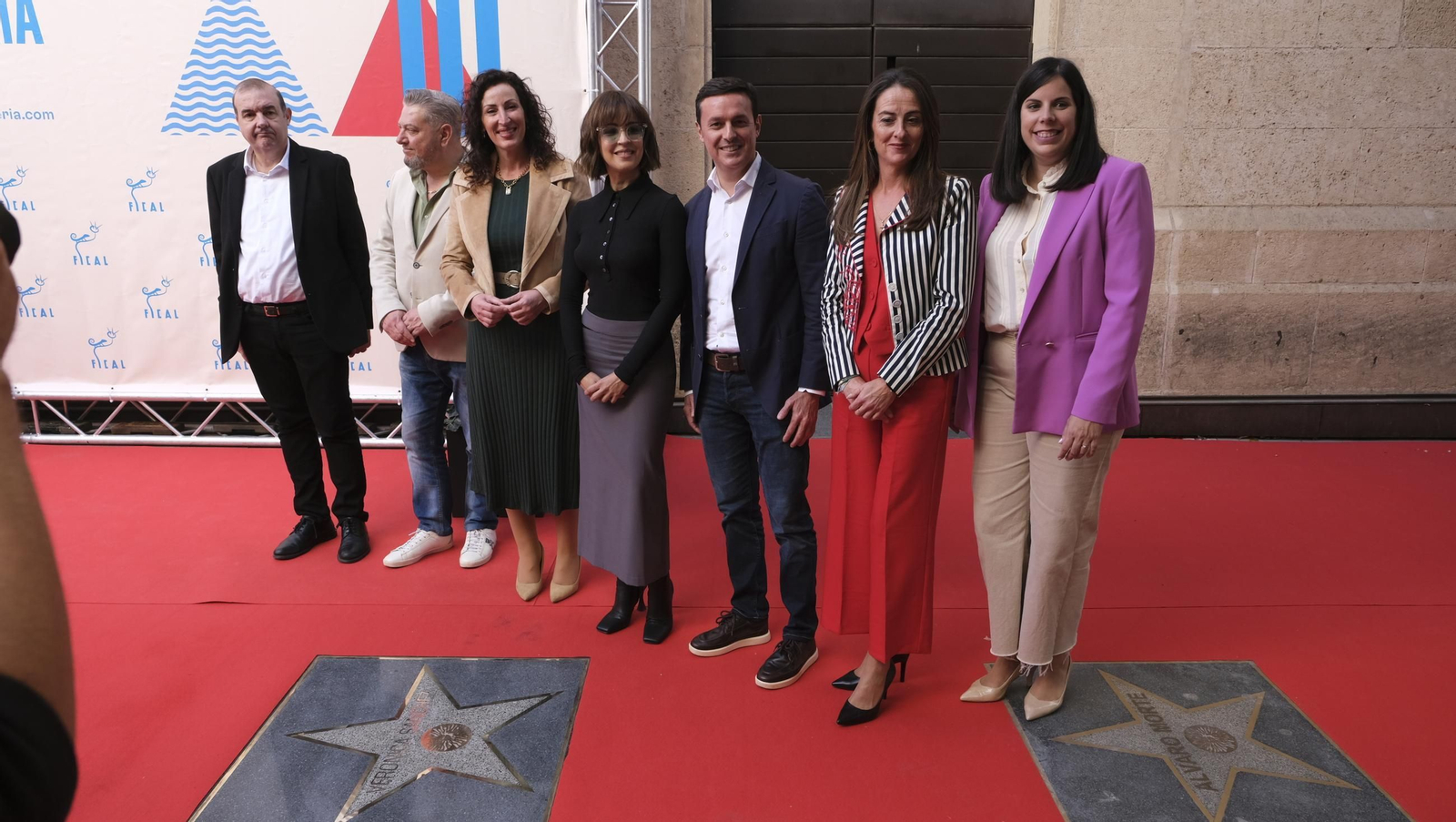 Verónica Sánchez, una estrella de FICAL en el Paseo de la Fama de Almería, en imágenes