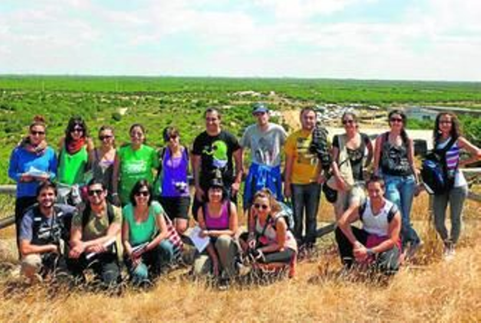 Parte de alumnos en una de las excursiones realizadas al parque de Doñana.