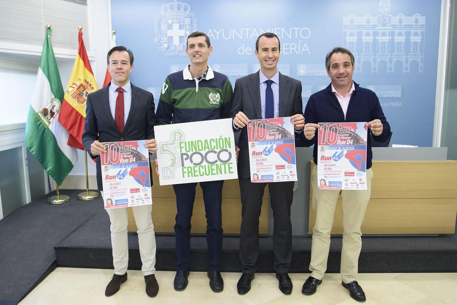 Organizadores y patrocinadores del evento, ayer en la sala de prensa del Ayuntamiento.