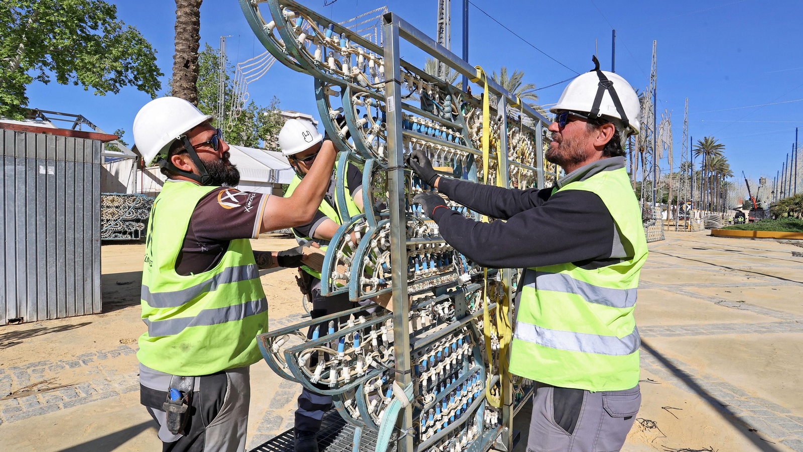 Preparativos en el Real de la Feria de Jerez