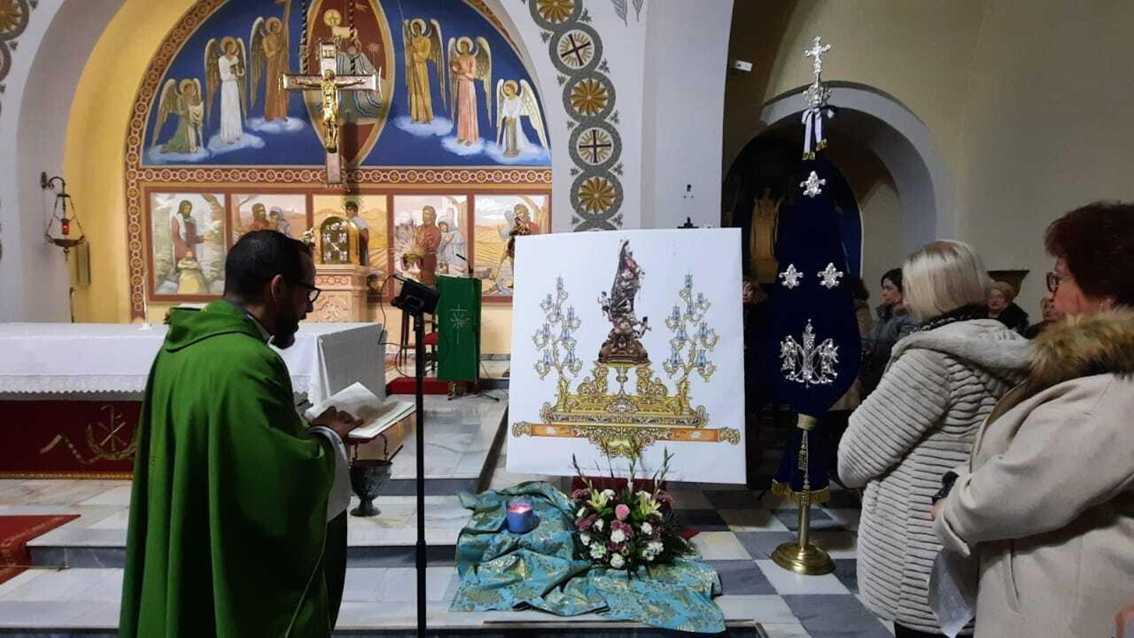 El párroco y director espiritual de la Mayordomía, Antonio Salvador