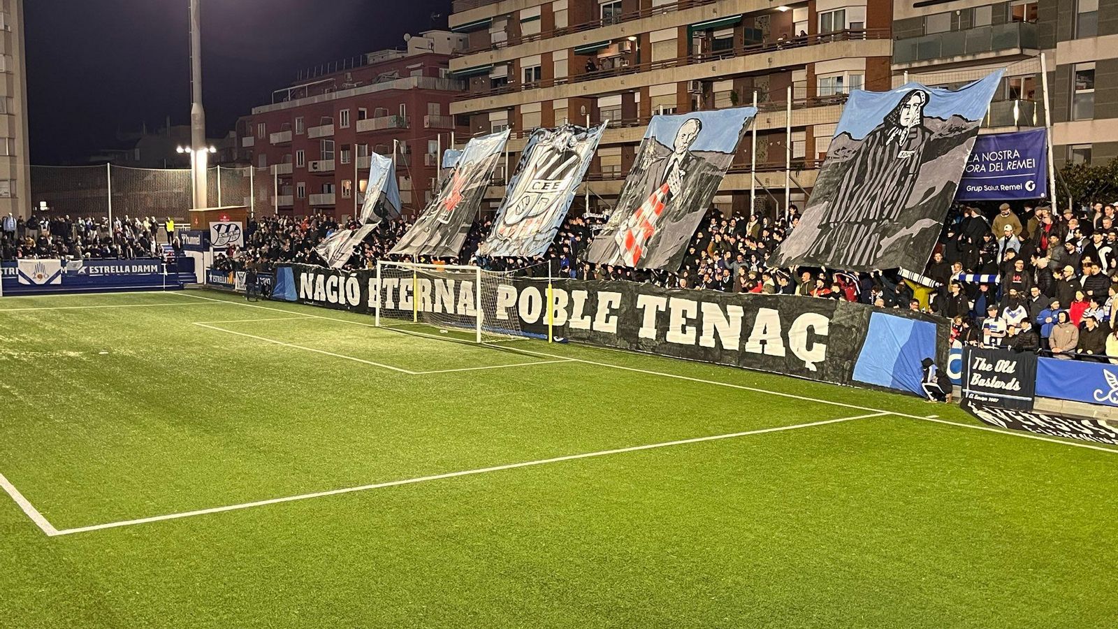 Ambiente en el estadio del Europa.