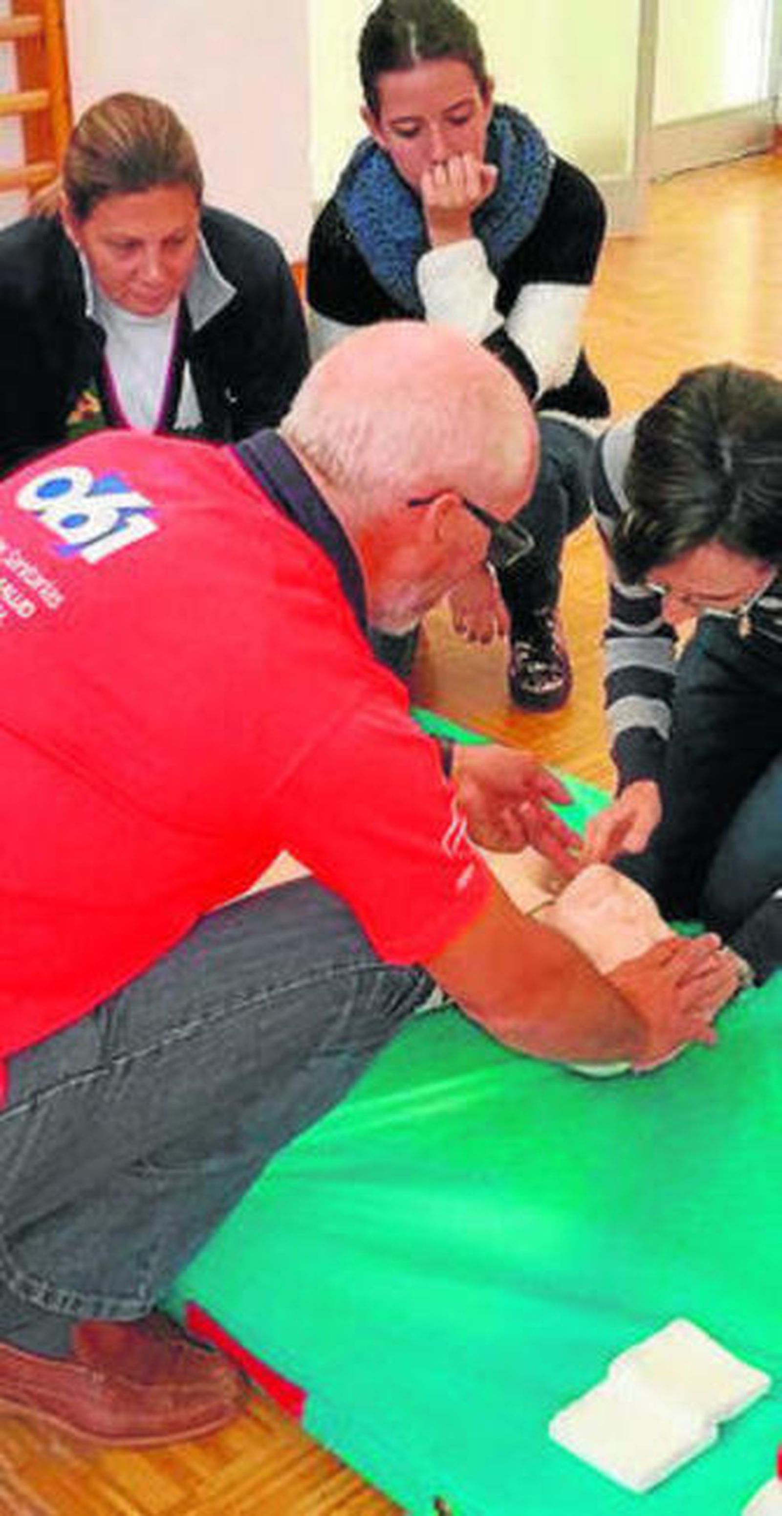 Los profesores durante la formación.