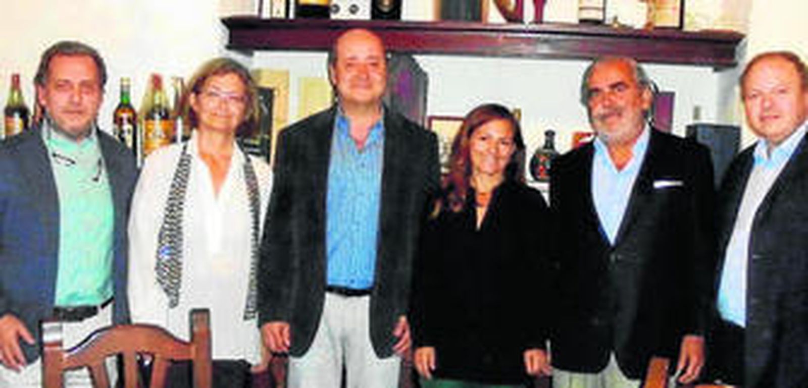 El jurado con los delegados de Sánchez Romate.