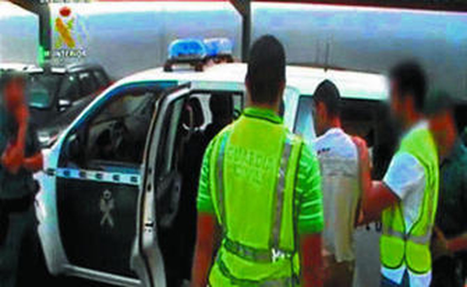 Imagen del vídeo grabado por los agentes de la detención del principal cabecilla.