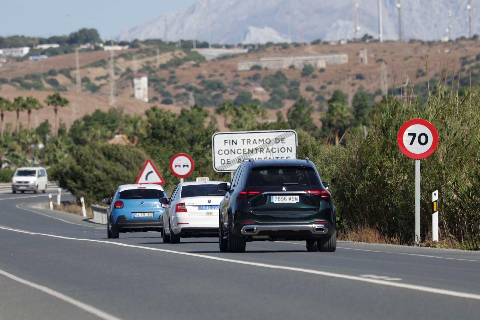 Uno de los tramos más peligrosos de las carreteras de Cádiz está en la Nacional 340