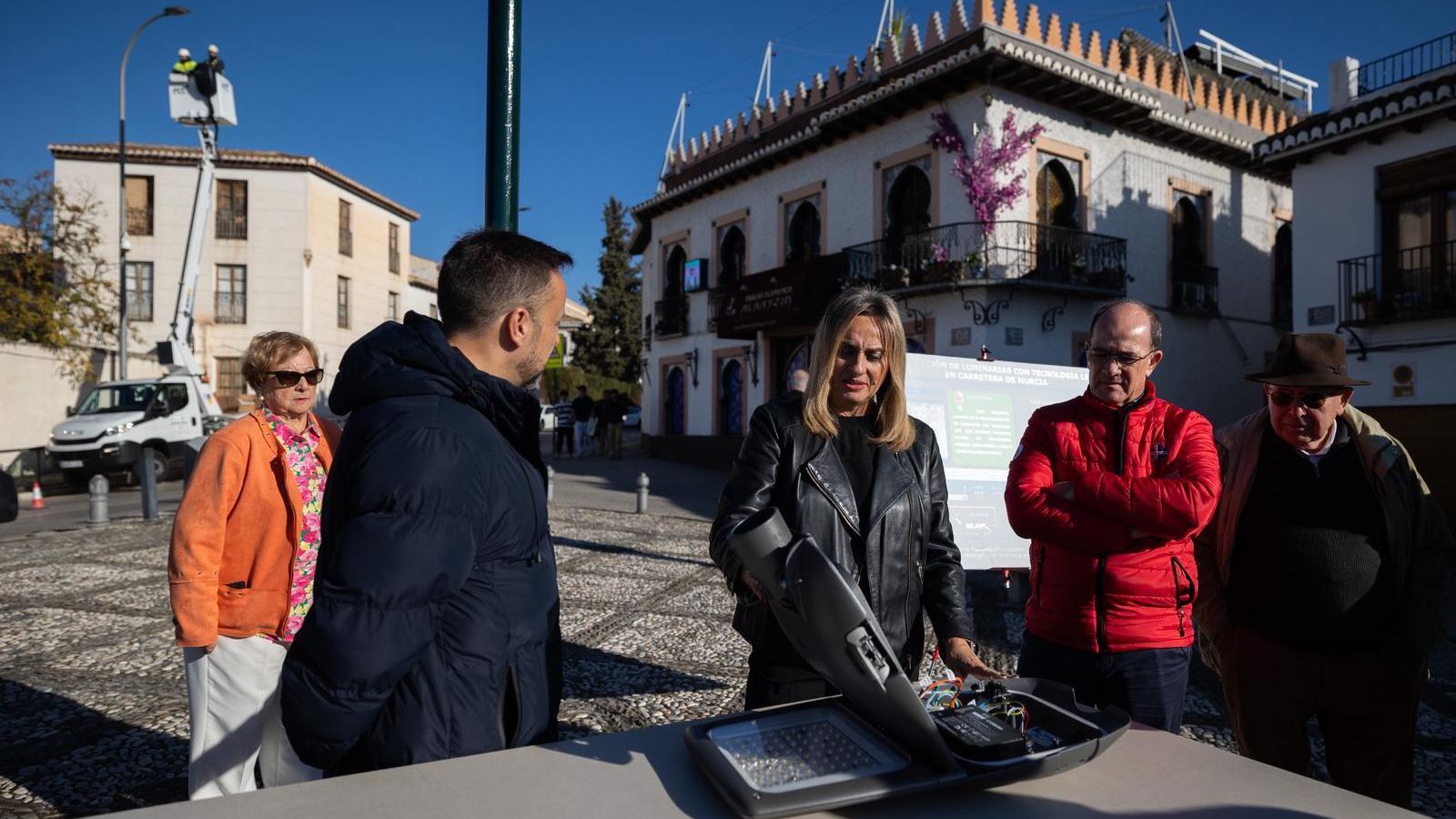 La alcaldesa, Marifrán Carazo, en la presentación de la intervención.