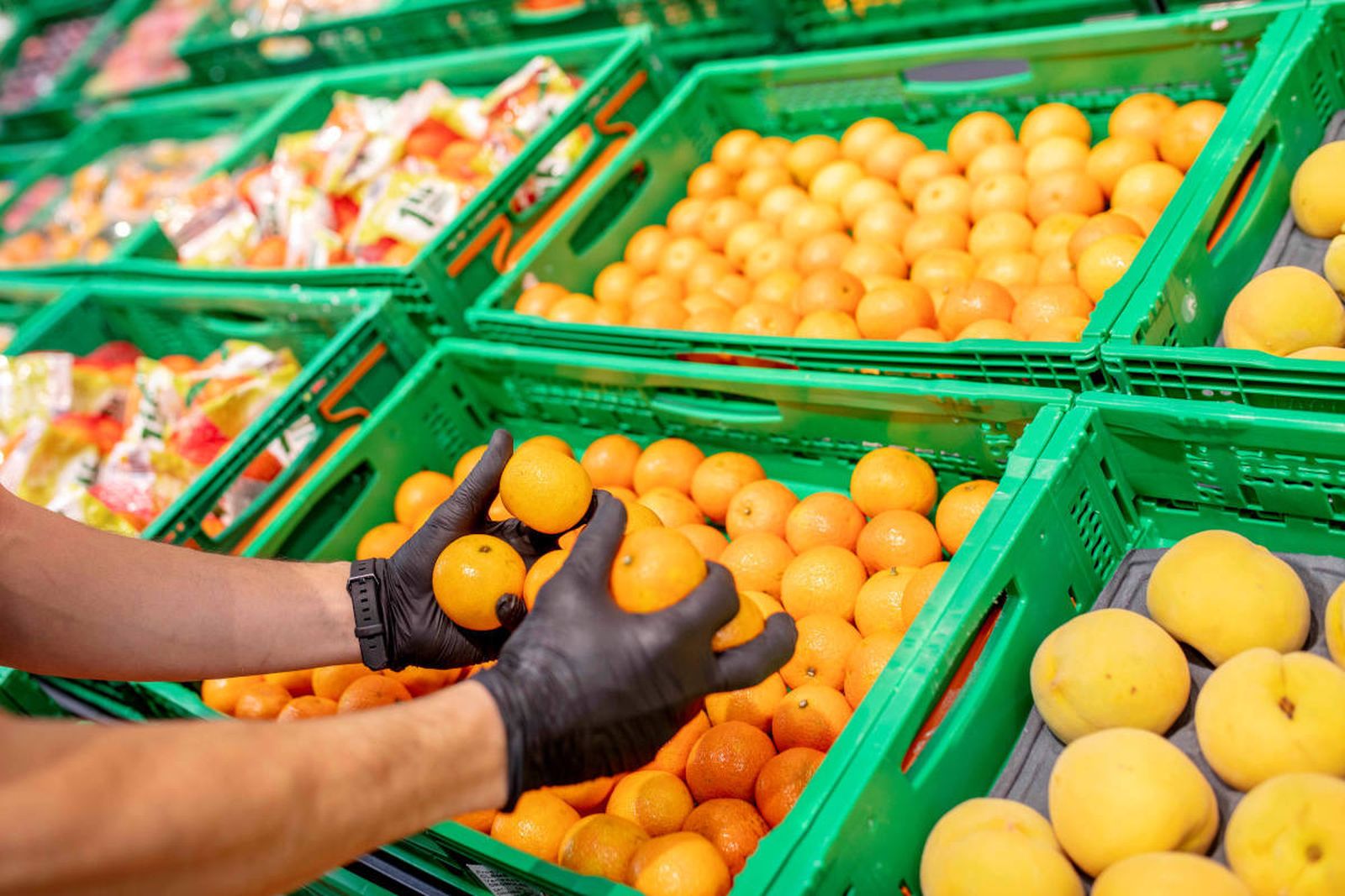 Mandarinas en un supermercado de Mercadona.