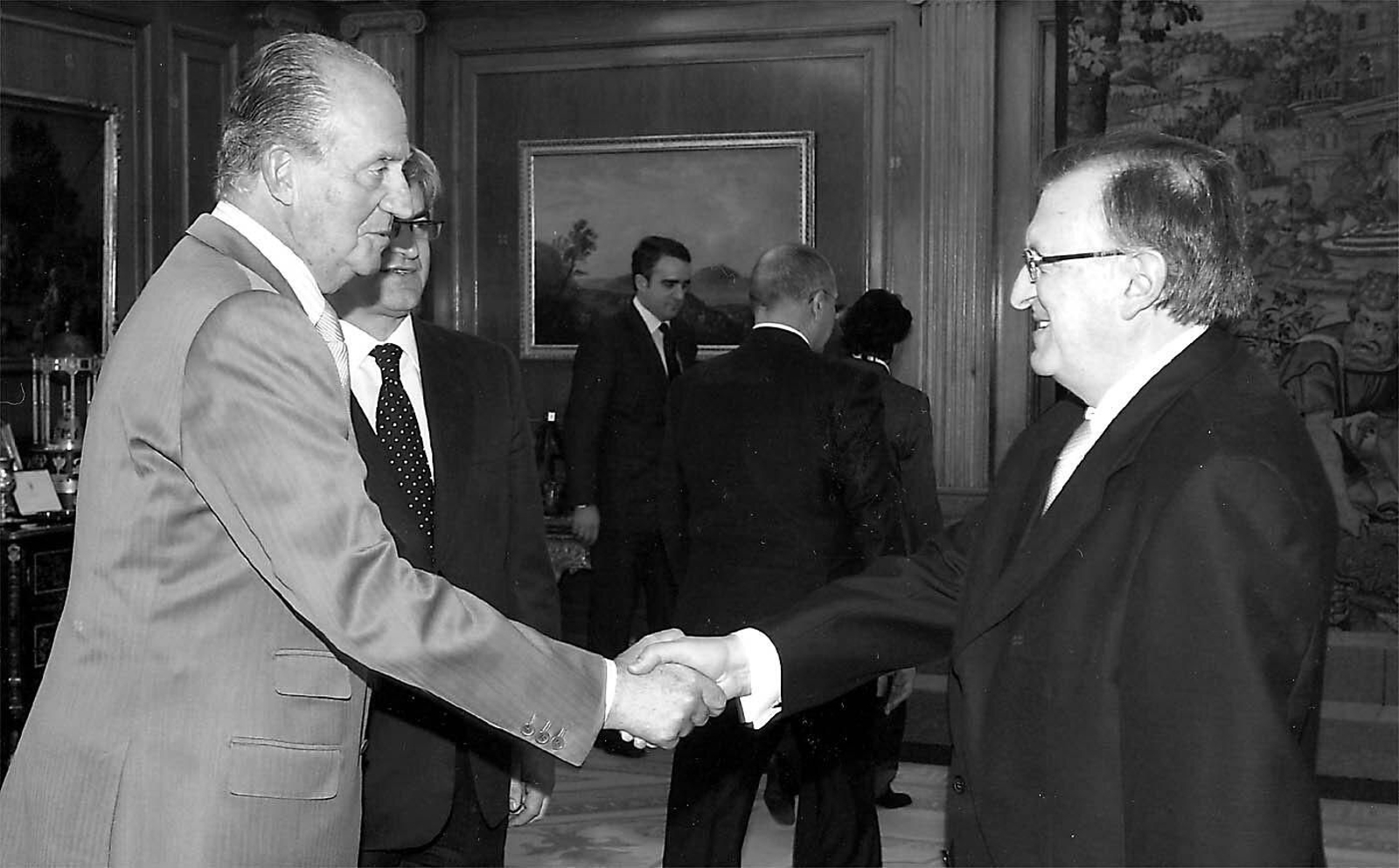 José Blas Fernández, junto al Rey Juan Carlos I, en el año 2009.