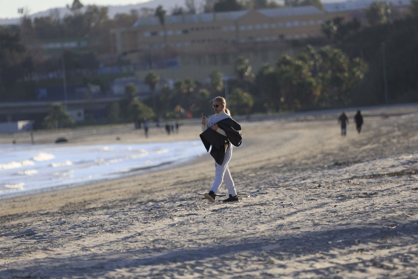 La playa del Rinconcillo de Algeciras tras la borrasca Francis, en imágenes
