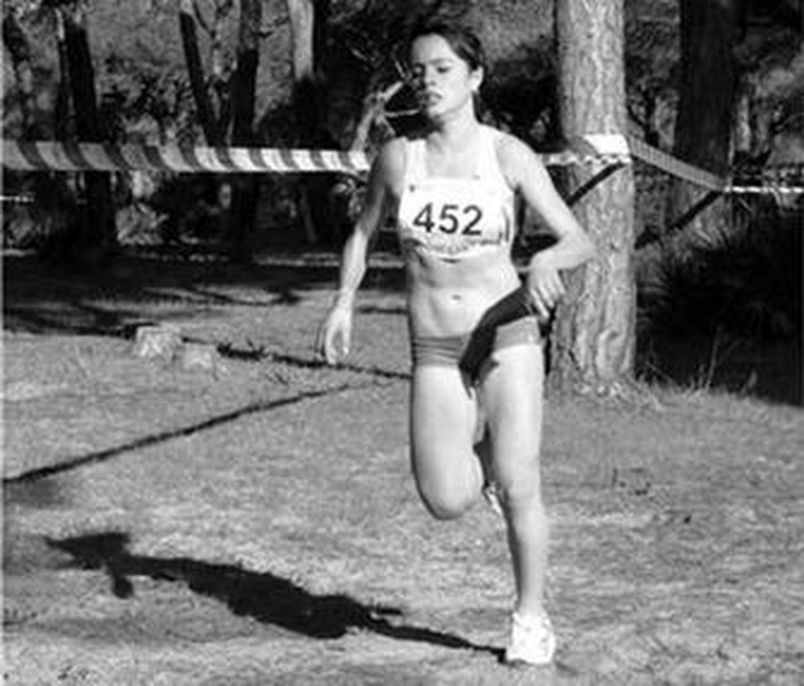 Vanesa Benítez, durante una preba de campo a través.