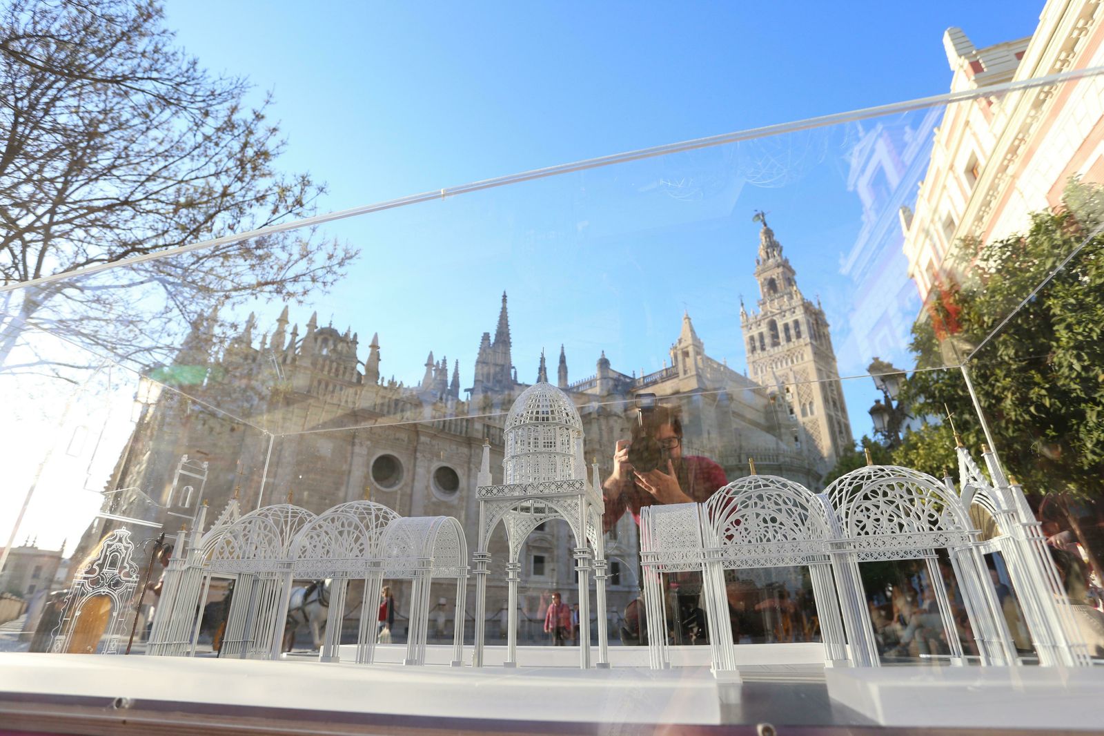 Maqueta de la catedral efímera que se instalará en Almonte.