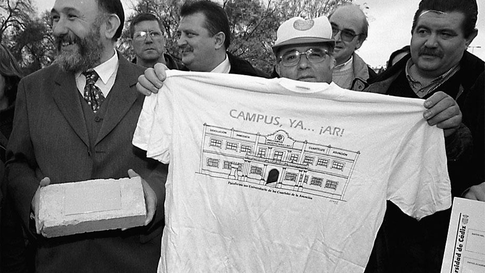 Agustín de la Flor, junto a Manuel Luis Martín, Luis Valle y José Manuel Trillo, en Sevilla.