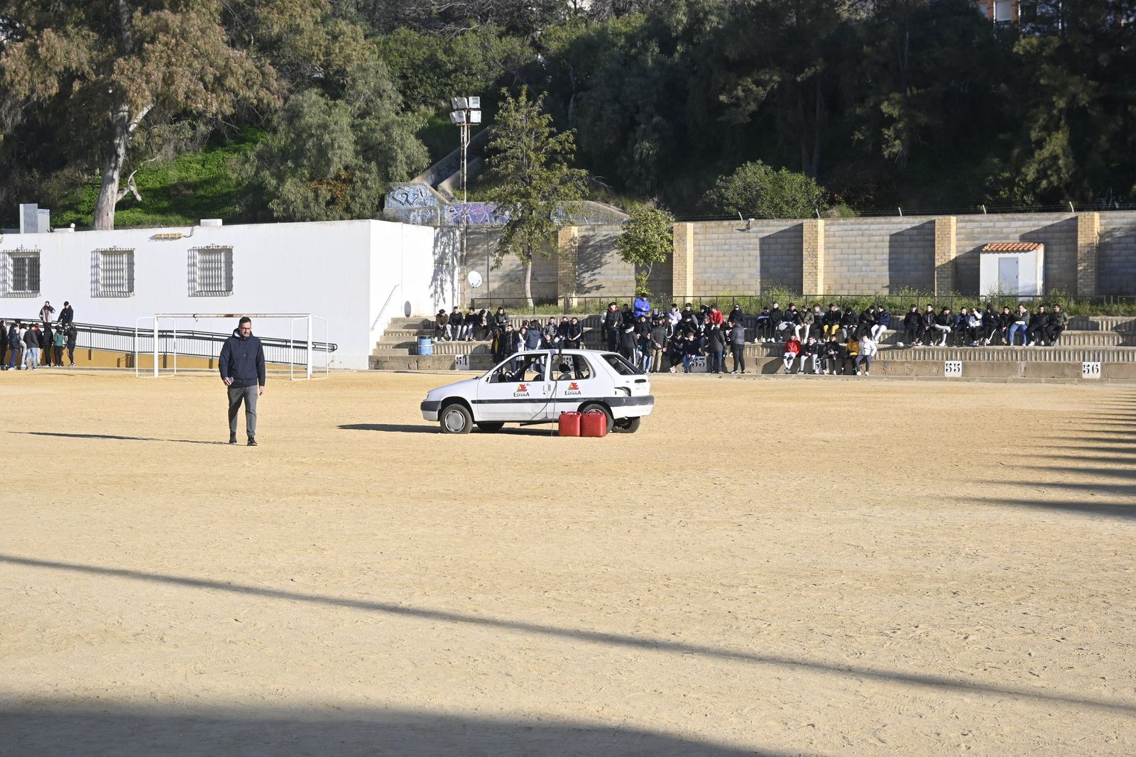 Imágenes del simulacro de incendio en el Funcadia