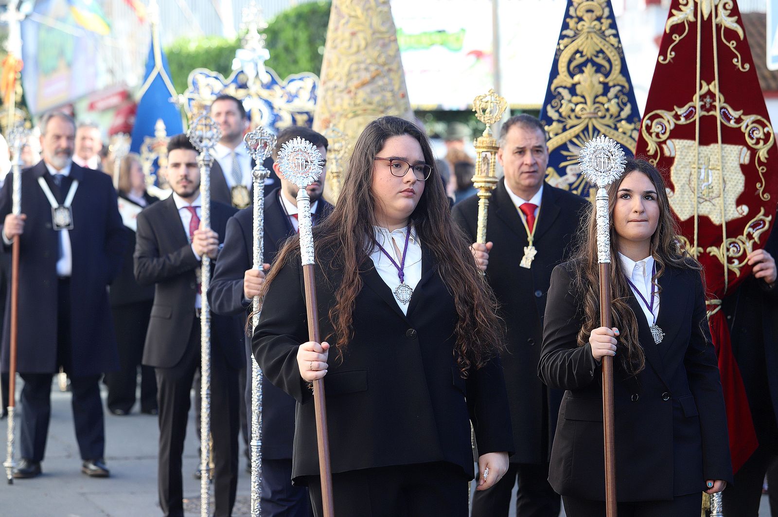 Imágenes del ambiente en la procesión de San Sebastián