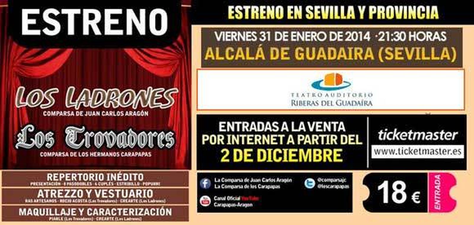 Alcalá de Guadaíra acogerá el estreno de 'Los ladrones' y 'Los trovadores'