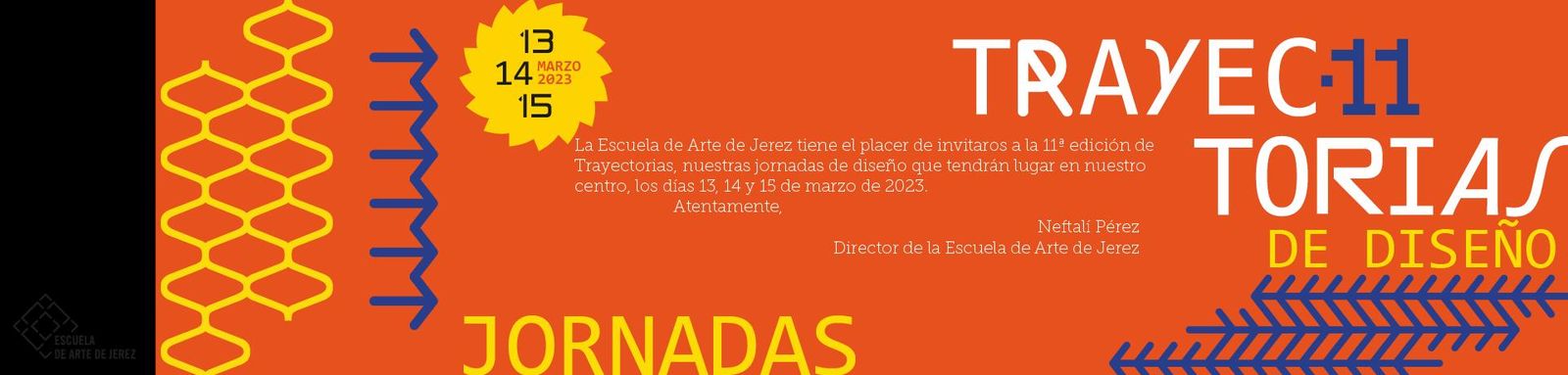 Parte del cartel de las jornadas de diseño 'Trayectorias' de la Escuela de Arte de Jerez.