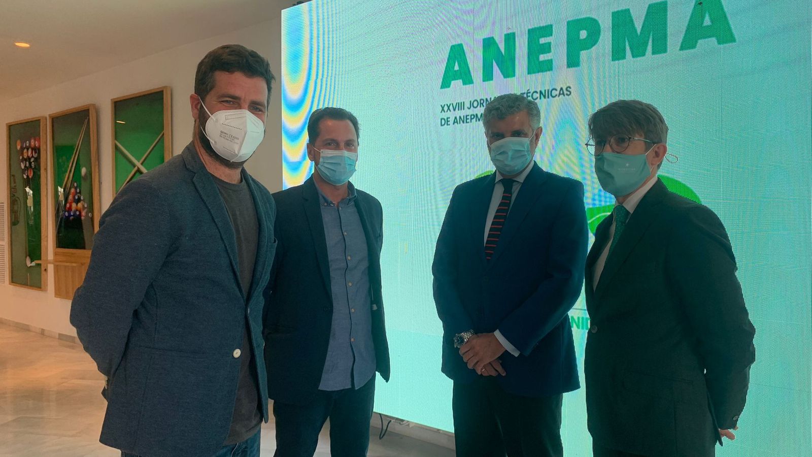 Los responsables municipales y de Anepma, este lunes durante la presentación del evento.