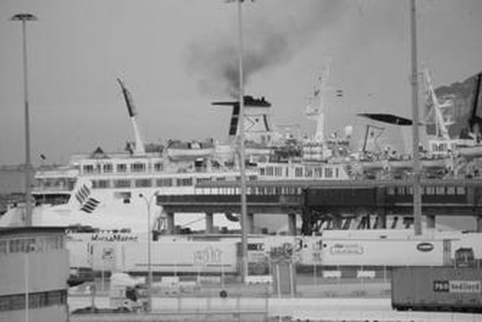 Buques de Comarit ayer en el puerto Bahía de Algeciras.
