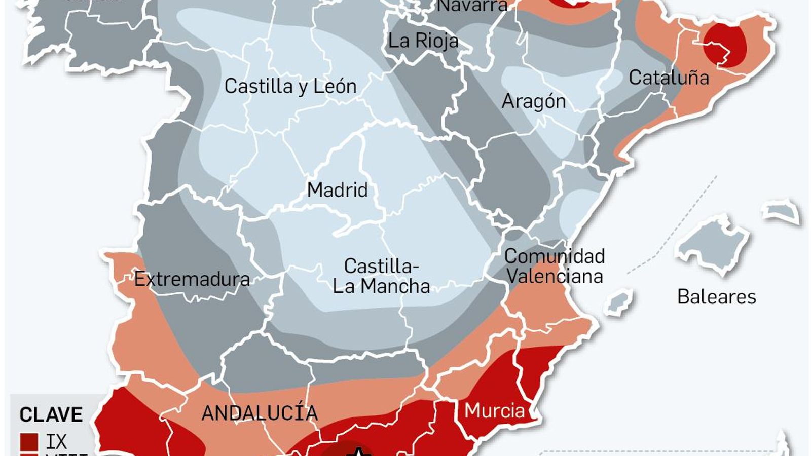 Mapa de peligrosidad sísmica