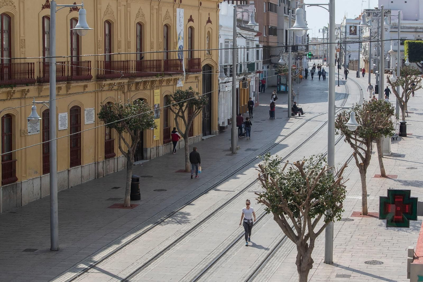 La calle Real, en un imagen durante el estado de alarma.