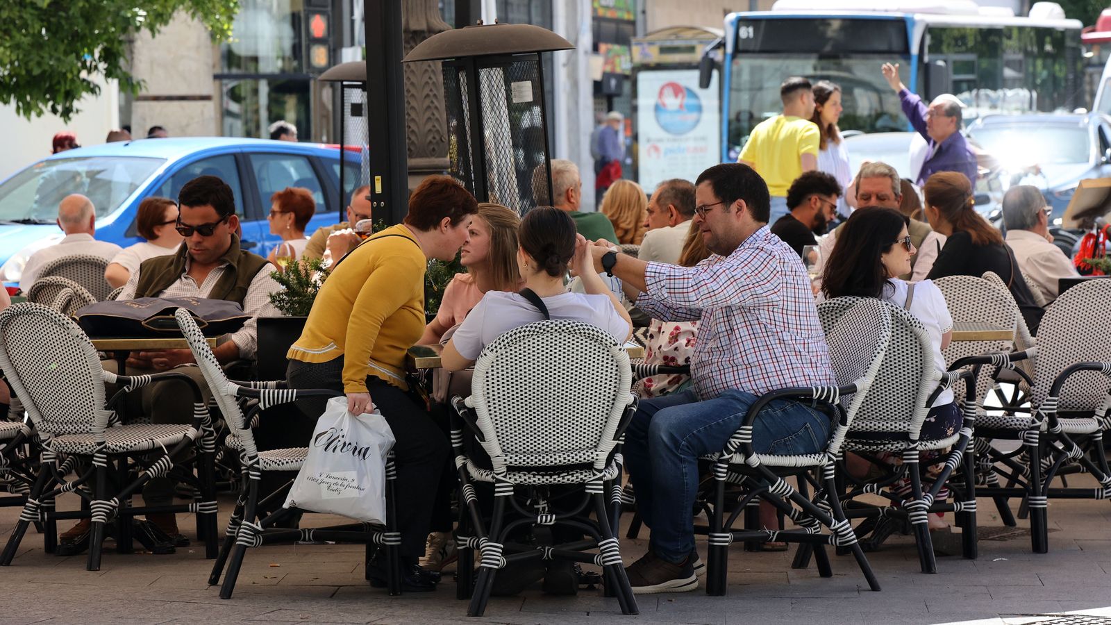 El centro de Jerez lleno este sábado