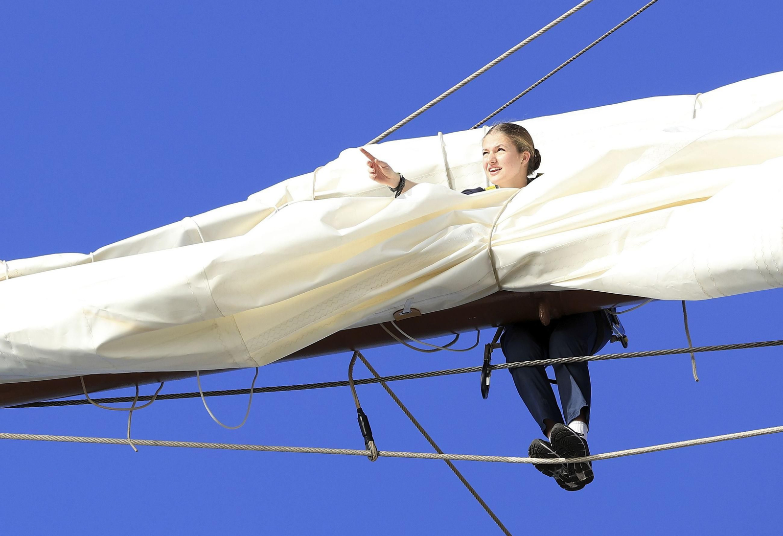 Fotos de la instrucción de la Princesa Leonor a bordo del 'Elcano'