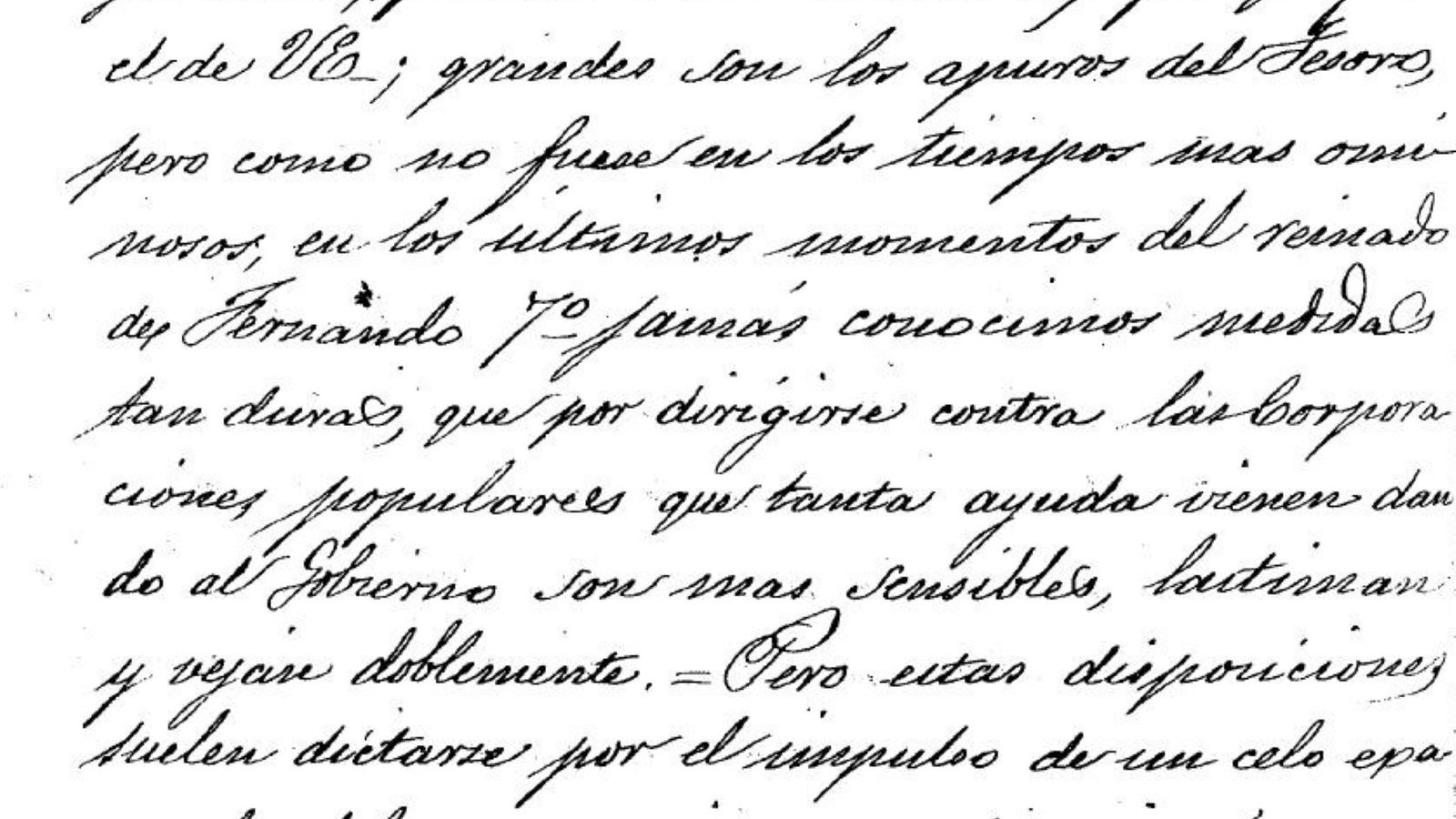 Recordando negativamente a Fernando VII.