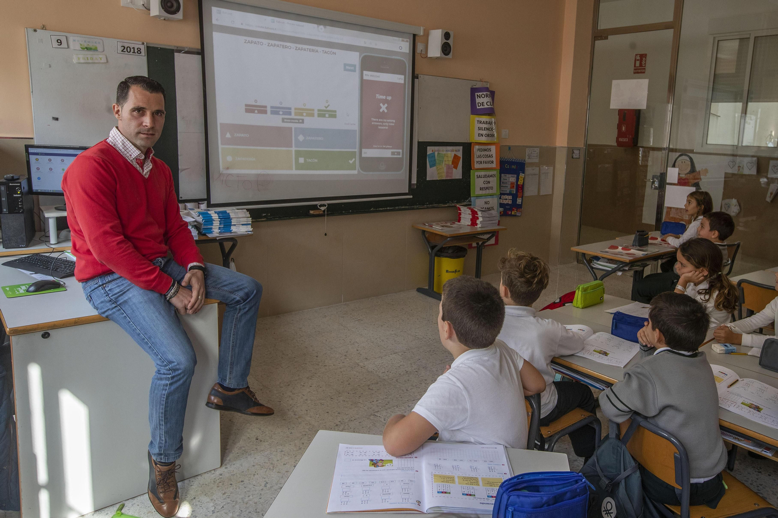 José Manuel Blázquez, en su clase del Liceo.