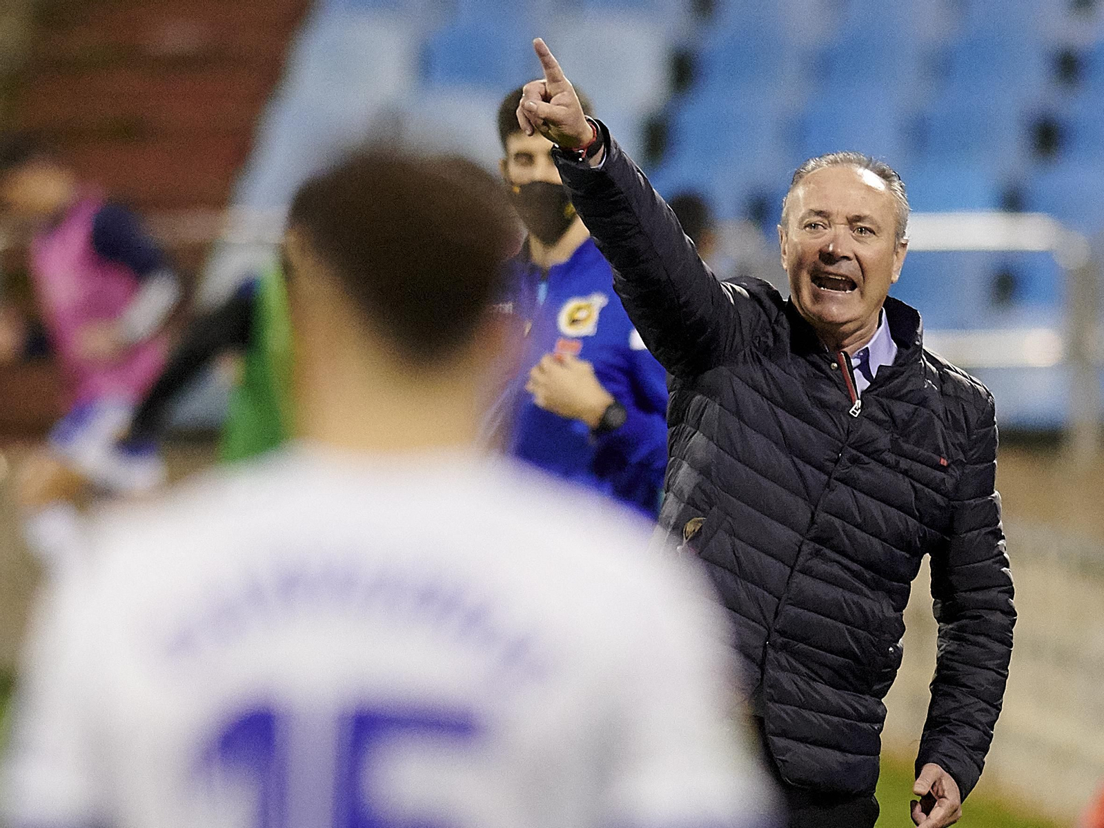 Juan Ignacio Martínez, durante el último partido del Zaragoza.