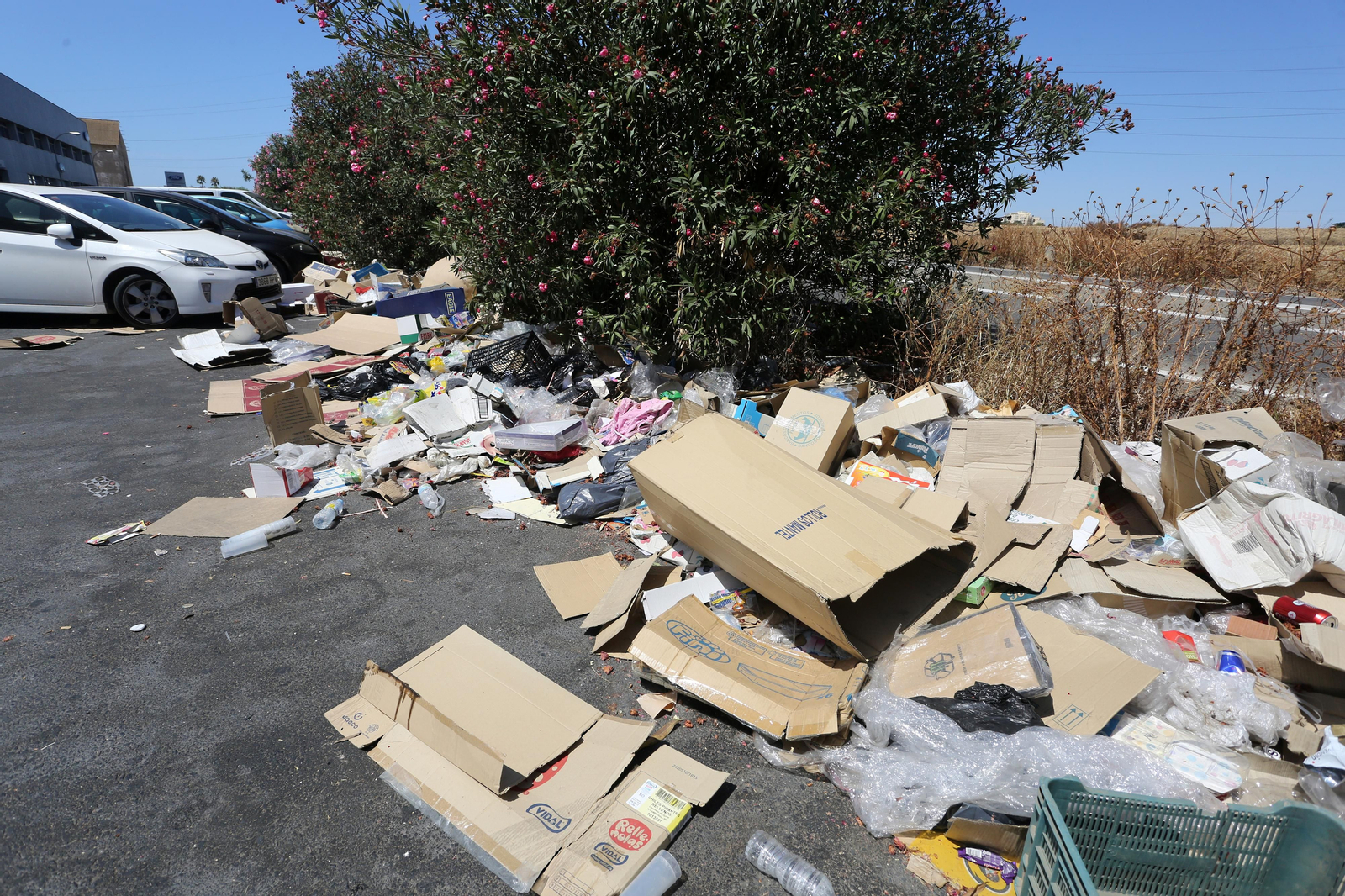Imágenes de la acumulación de basura en el Polígono San Diego de Huelva