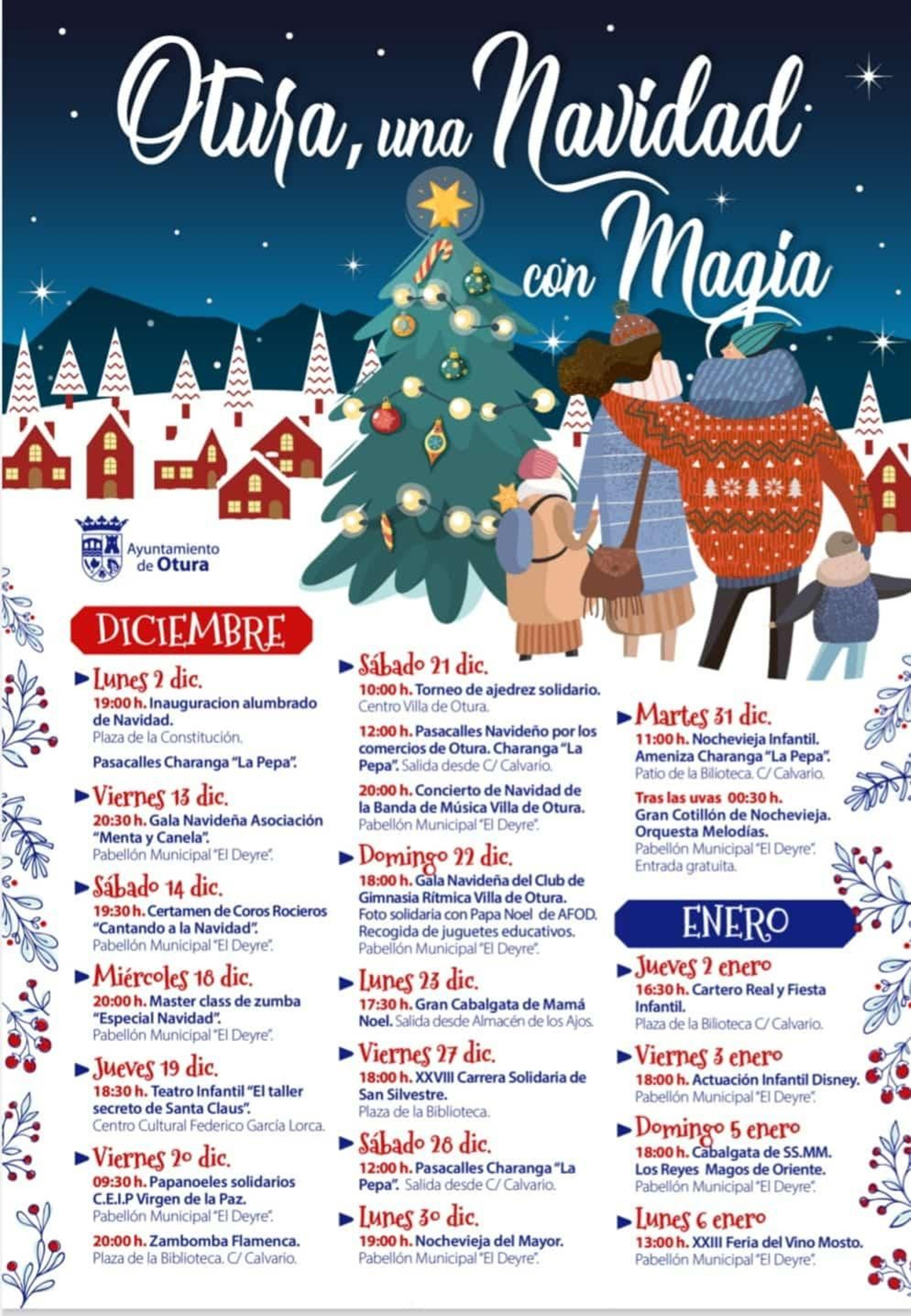 Programación oficial de las fiestas de Navidad de Otura.