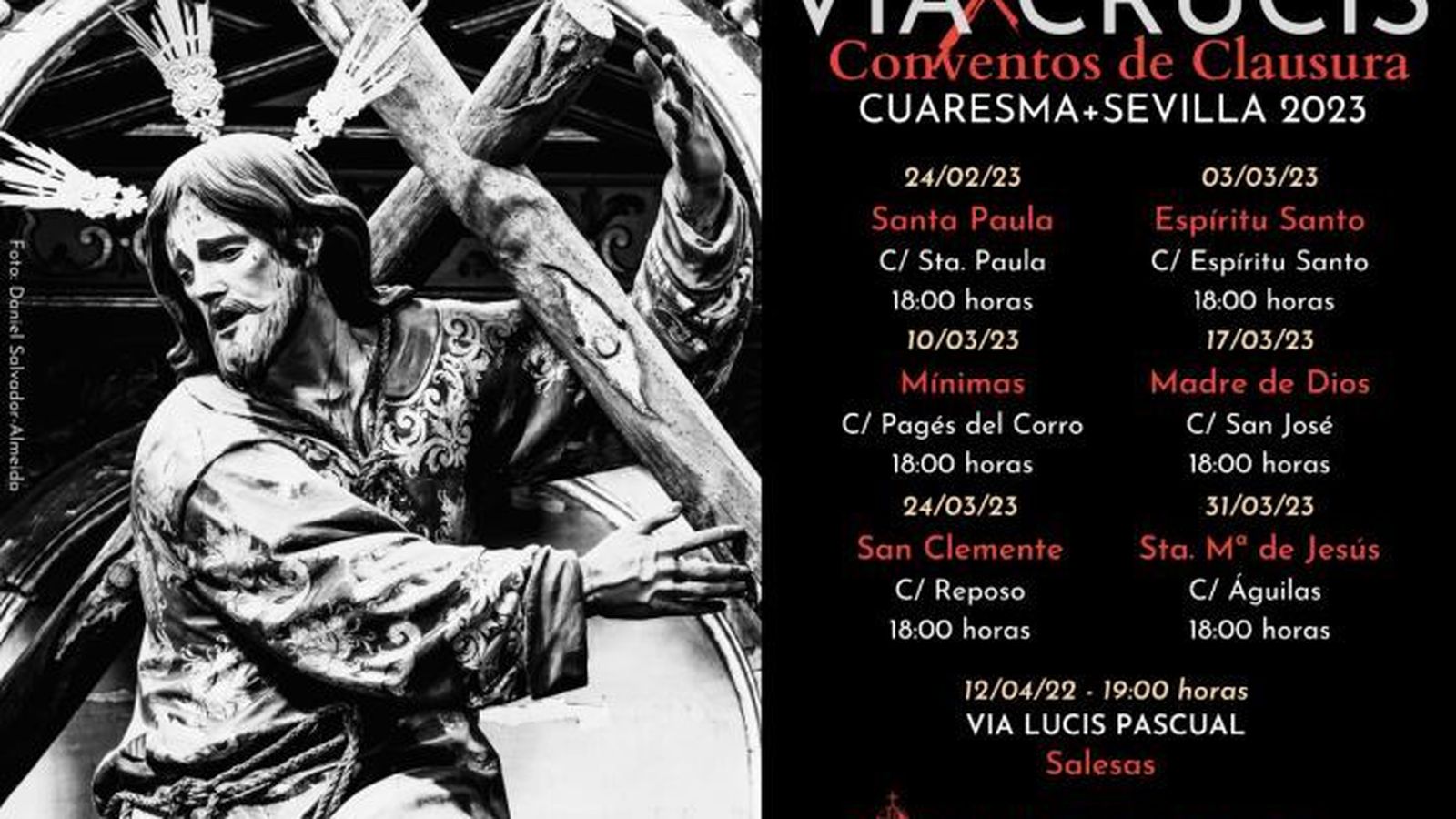 El programa de los vía crucis conventuales.