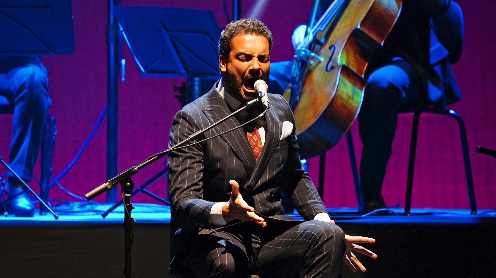Jesús Méndez, durante una actuación en el Teatro Villamarta. Jesús Méndez, durante una actuación en el Teatro Villamarta.