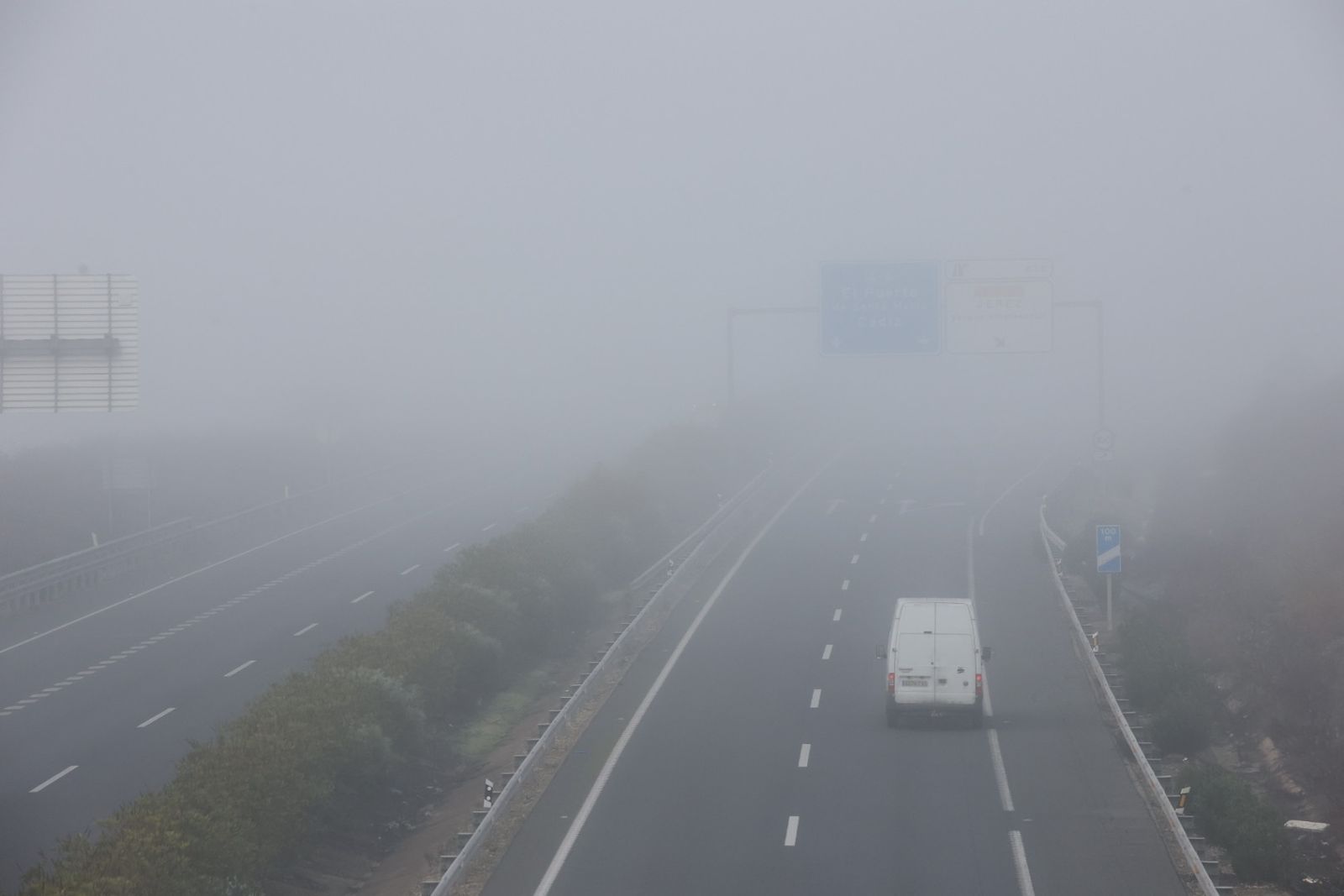 Densa niebla en Jerez