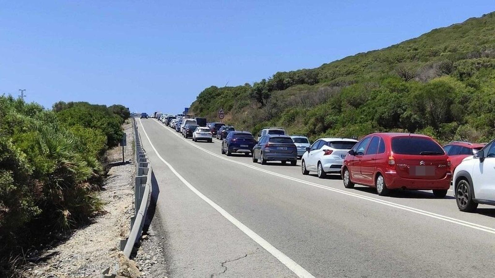 Colas dirección Tarifa el pasado fin de semana Colas dirección Tarifa el pasado fin de semana