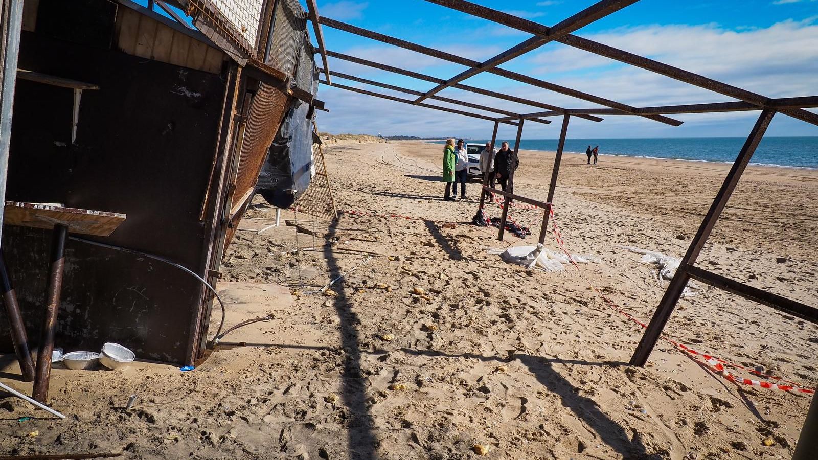 Obras de protección del paseo marítimo de Isla Cristina.