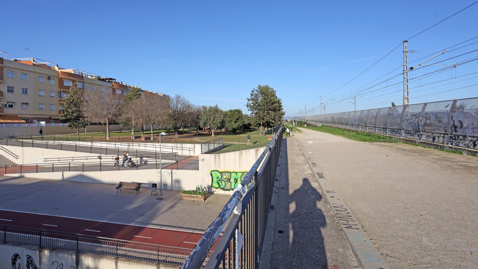 Zona donde se instalará el apeadero en la zona norte de Jerez.