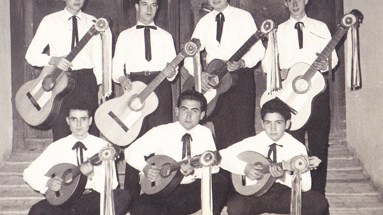 La orquesta del coro 'Los caleteros', de 1960.