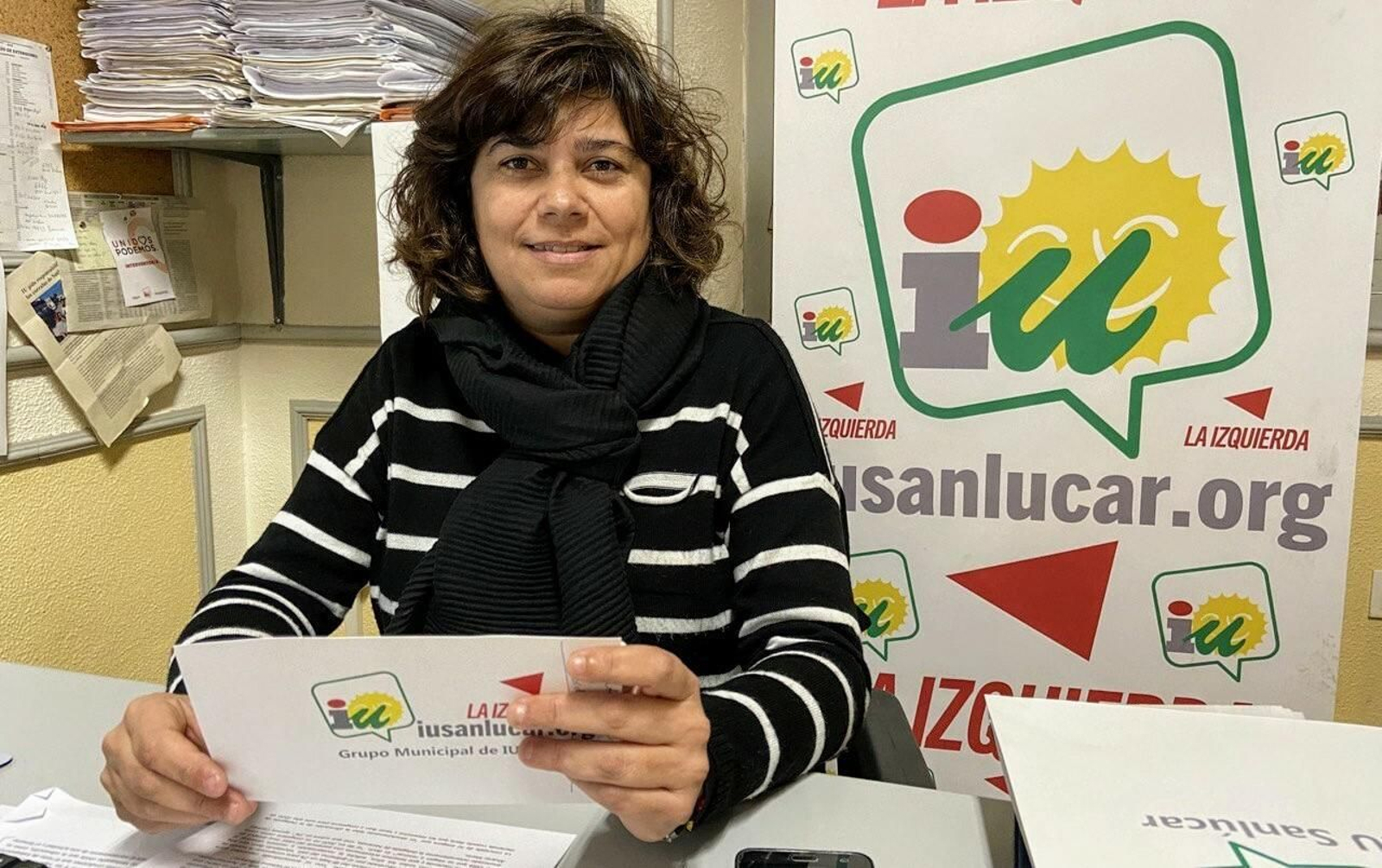 La portavoz de IU en el Ayuntamiento de Sanlúcar, Carmen Álvarez.