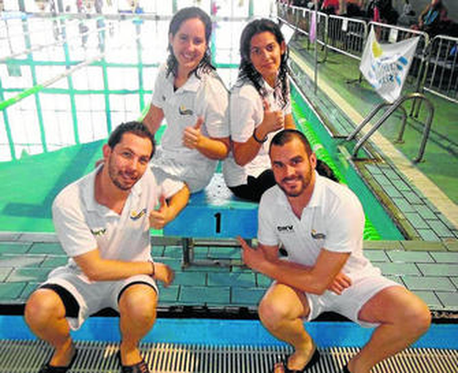 El relevo 4x100 estilos +100 formado por Dani Vaca, Zabeli Sanchez, Fátima Moriana y Alejandro Leal, récord de España.