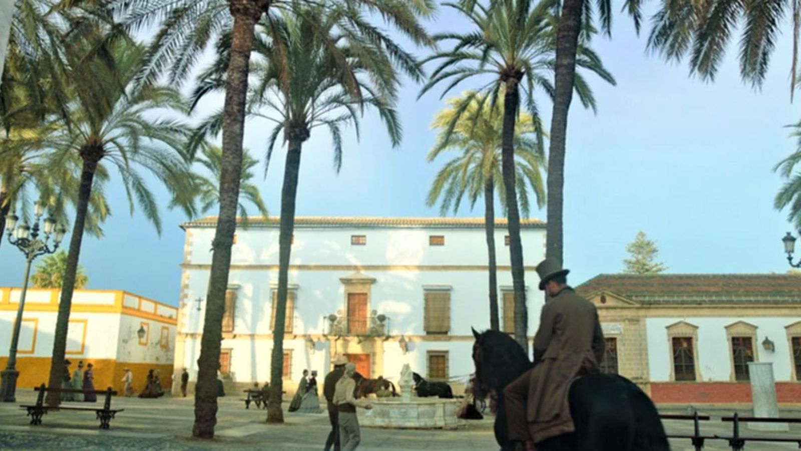 Plaza del Mercado, junto al Museo Arqueológico, en San Mateo. Plaza del Mercado, junto al Museo Arqueológico, en San Mateo.
