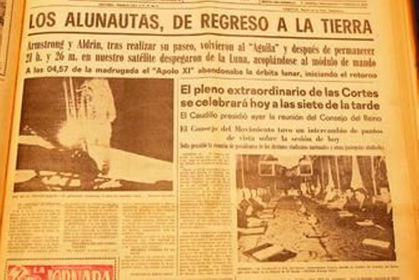 Reproducción de la portada de 'Diario de Cádiz' del 22 de julio de 1969.