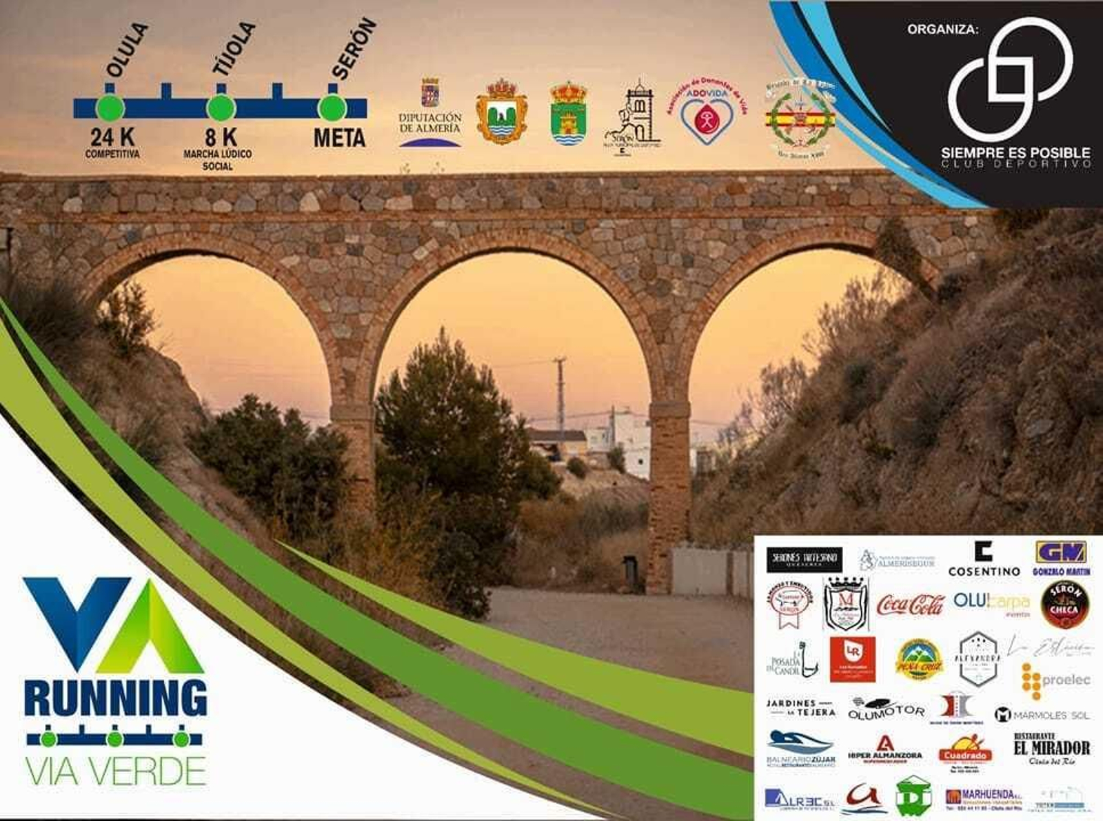 Cartel del I Running Vía Verde del Almanzora