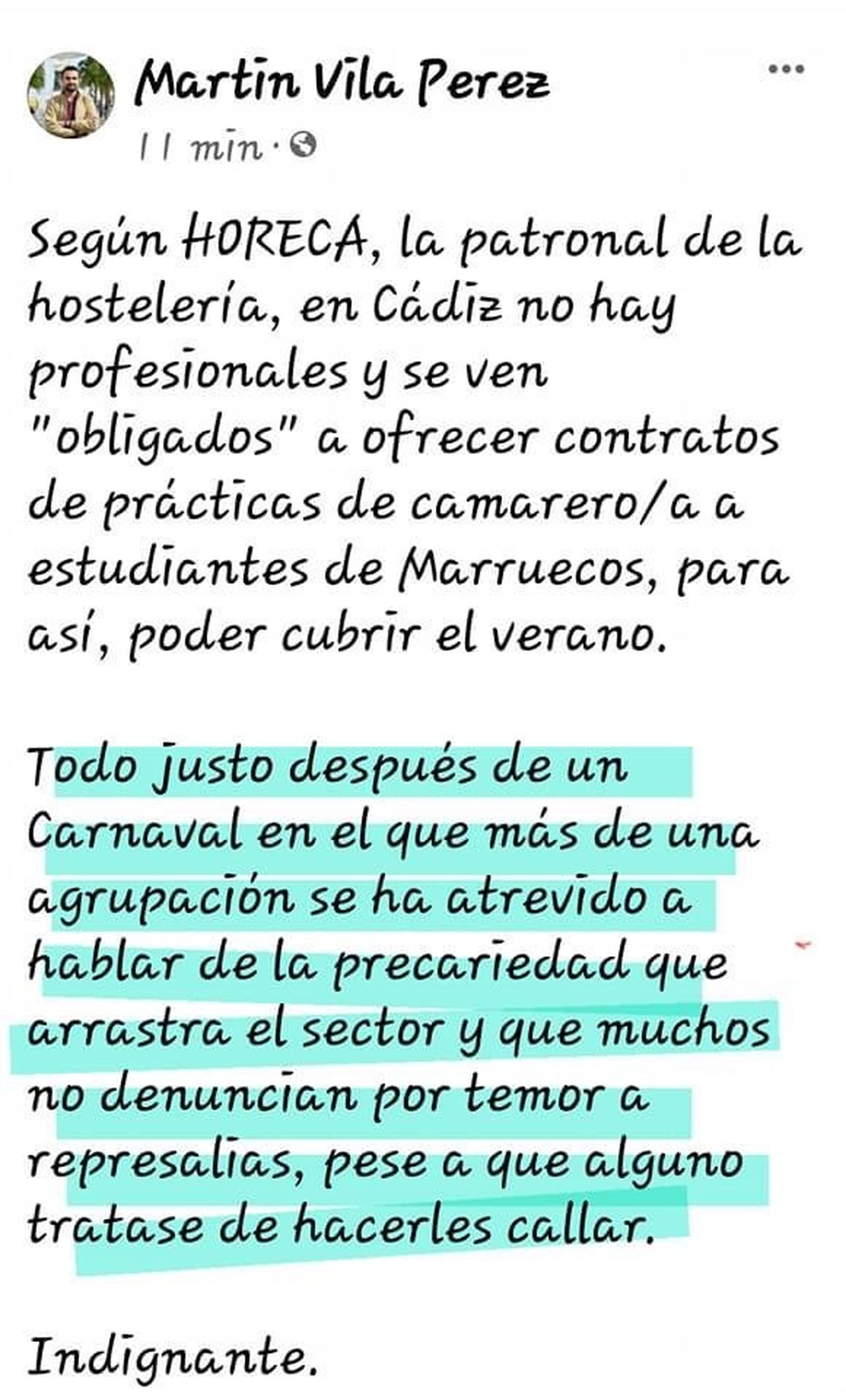 Martín Vila sobre LLORECA