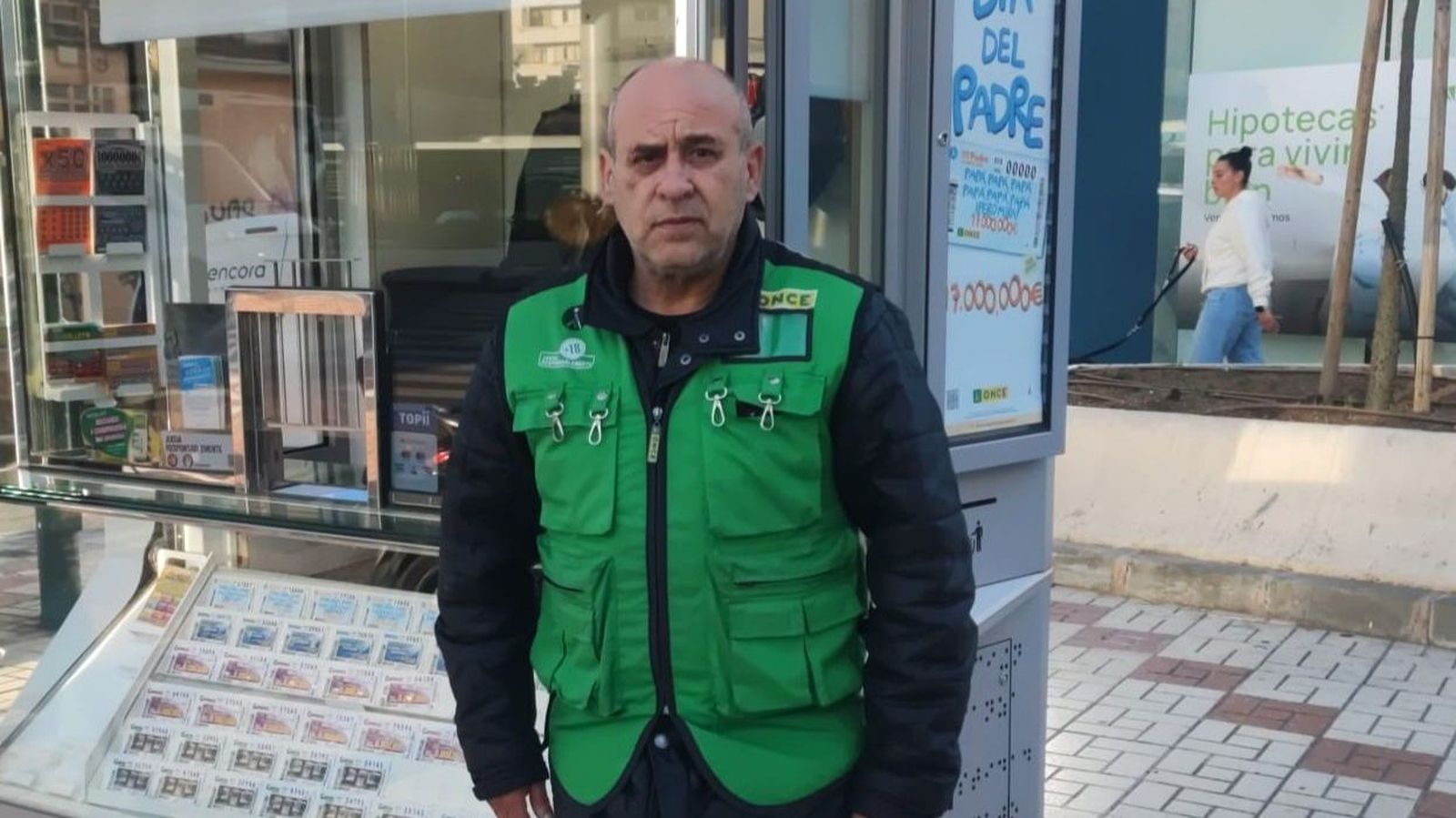 José Pérez Gutierrez, vendedor de la ONCE.