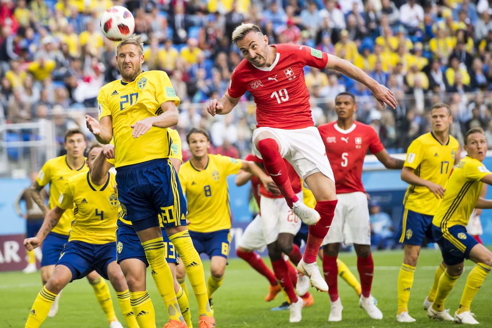Las imágenes del Suecia-Suiza