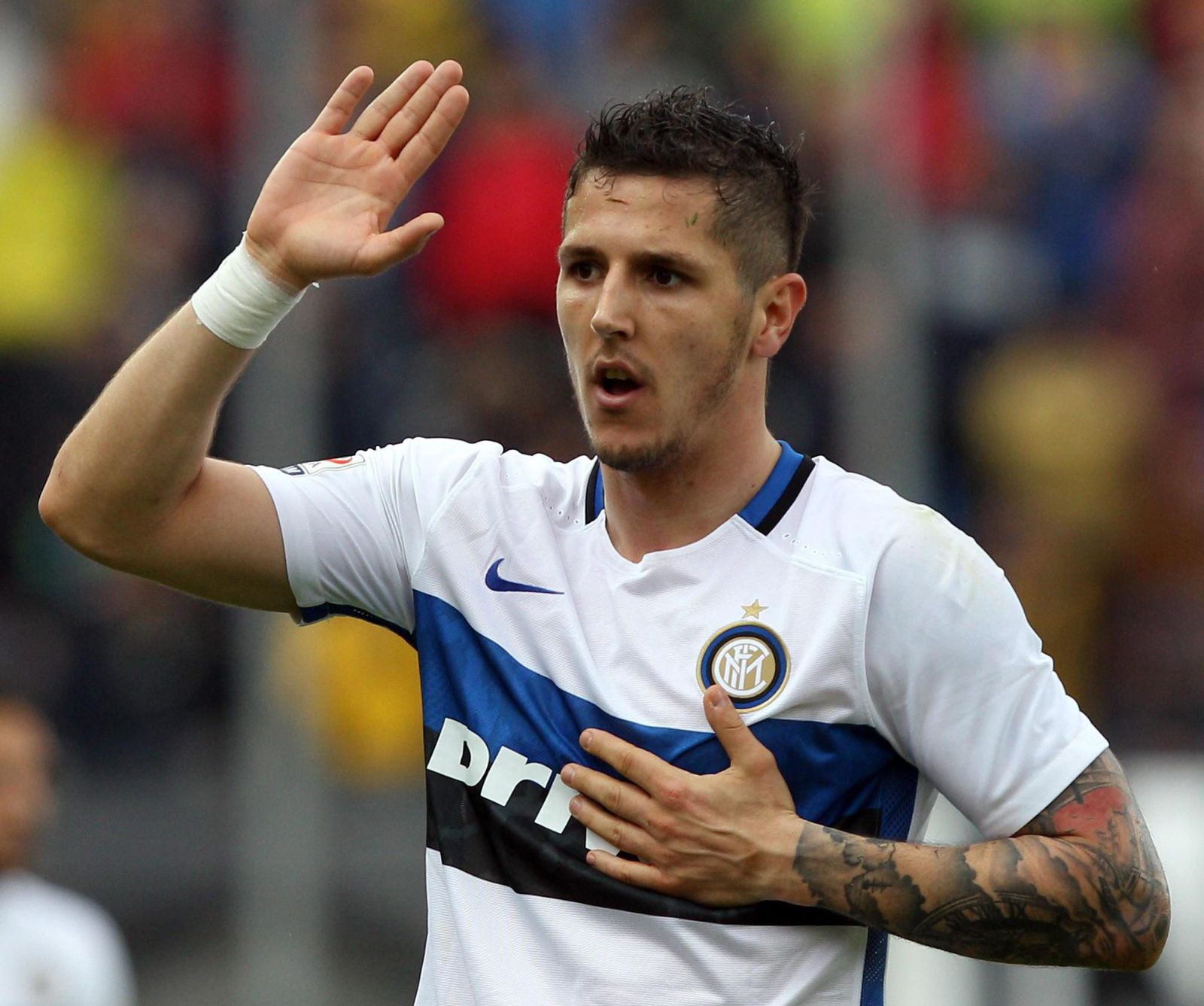 Jovetic, durante un partido con el Inter de Milán.