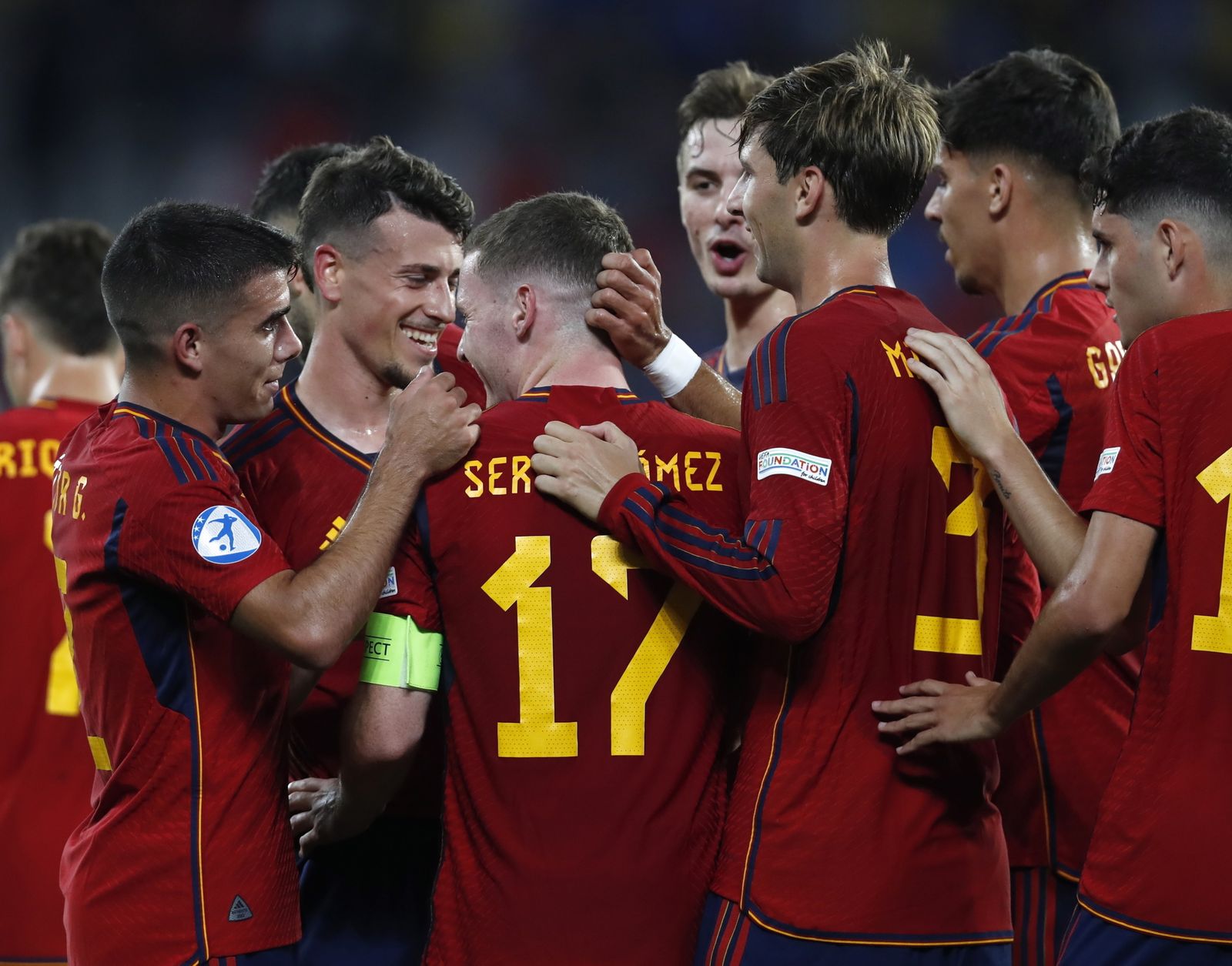 España sub 21 celebra.