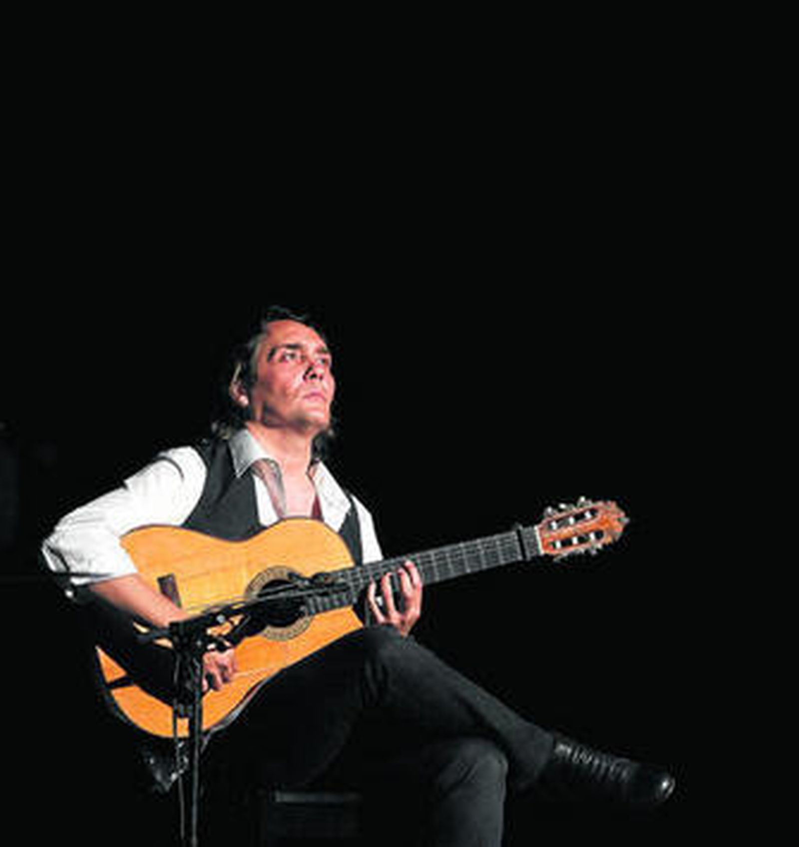 Vicente Amgo, en un momento de su actuación.